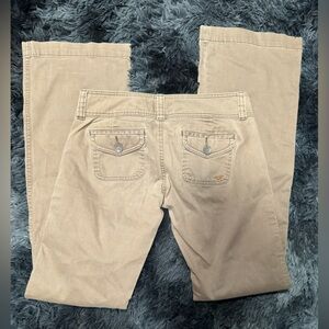 Hollister Brown Floral-Trim Pants